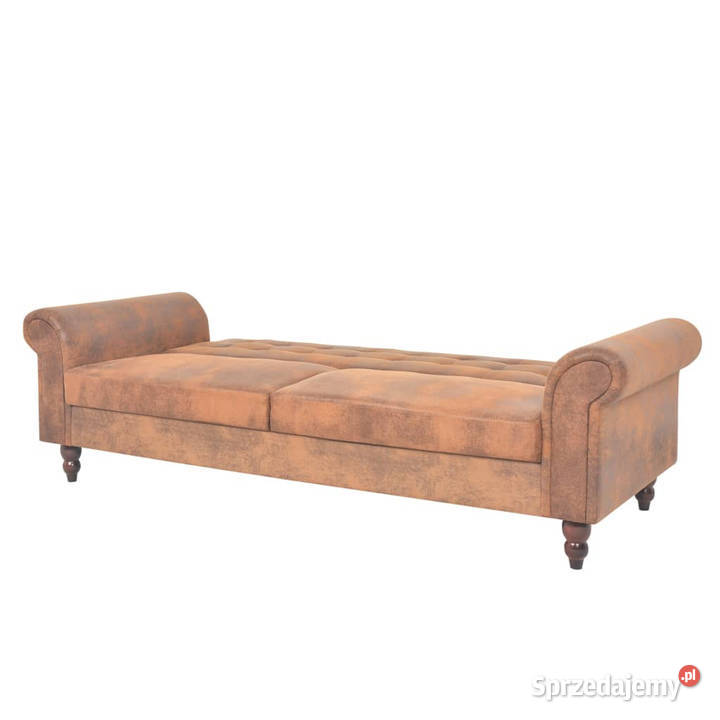 Rozkładana sofa 2os z podłokietnikami sztuczny Warszawa
