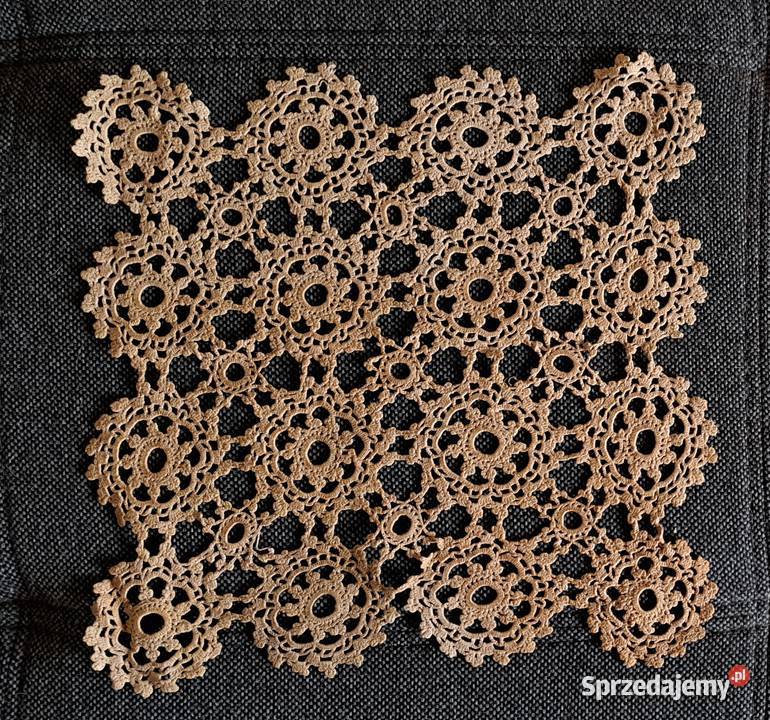 Kwadratowa serwetka vintage szydełko handmade