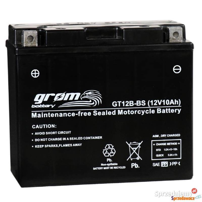 Akumulator motocyklowy Grom GT12BBS 12v 10Ah Łomża