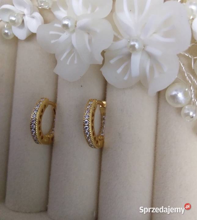 Kolczyki Pandora złote srebro platerowane złotem łódzkie Zgierz