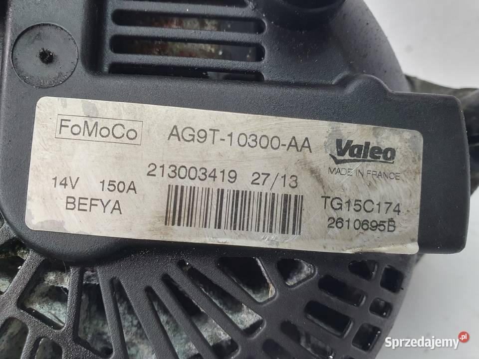 ALTERNATOR Ford Kuga S 20 TDCI 150 A Valeo lubelskie Chełm