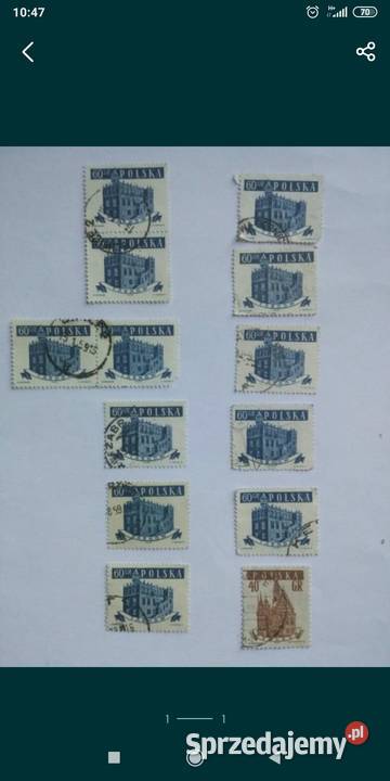 Znaczki ratusze 1958 na sztuki