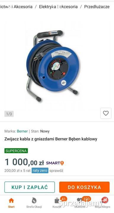 Przedłużacz 40m HEDI Germanu 230v podkarpackie