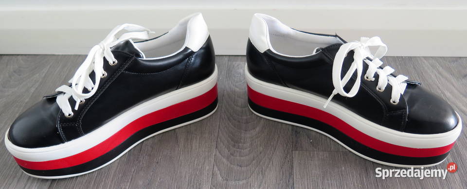 Nowe sneakersy na platformie Ideal Shoes r 41 biały Komorniki sprzedam