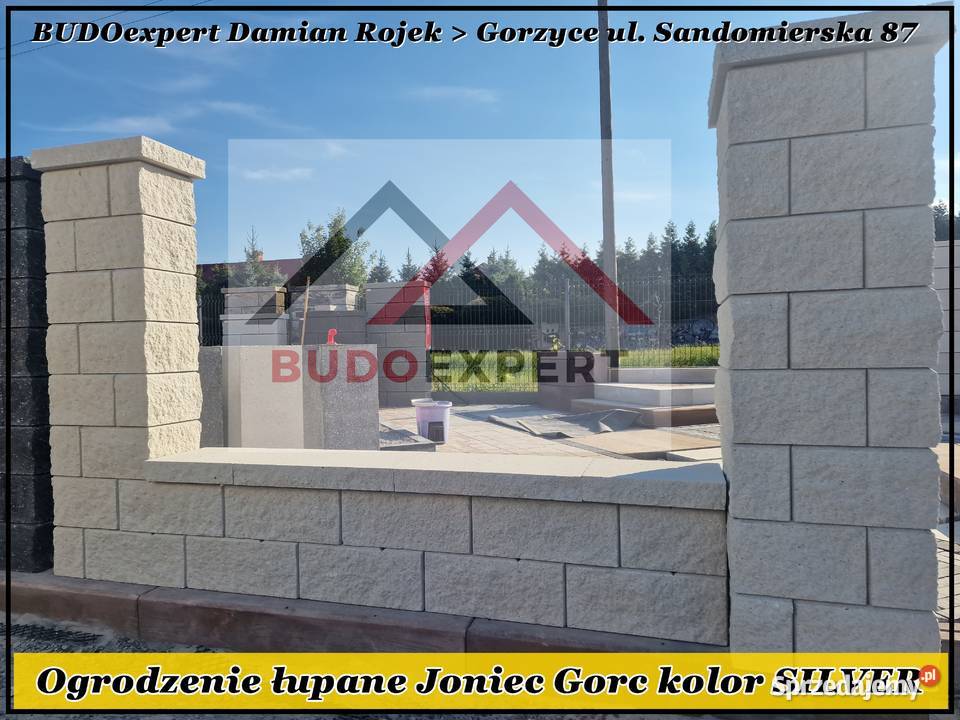 OGRODZENIE ŁUPANE bloczek betonowy łupany JONIEC Gorzyce