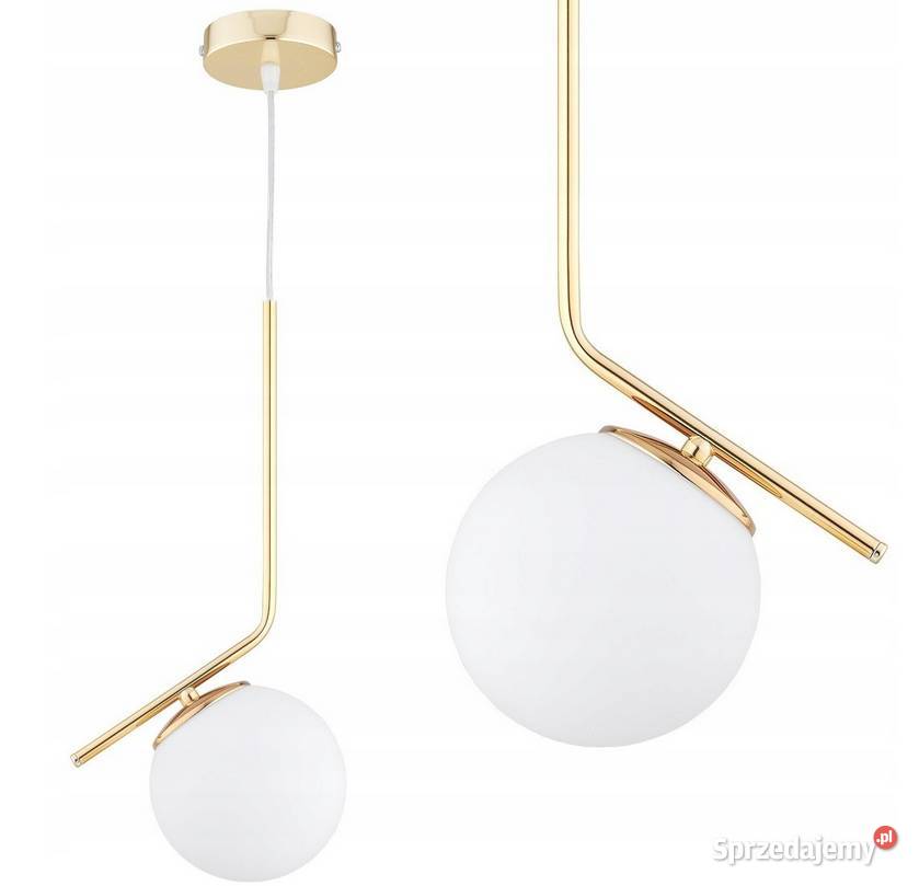 Lampa Plafon Żyrandol GLAMOUR Biała Złota Gold Choroszcz