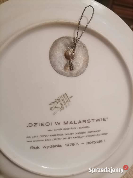Talerzyk ścienny dzieci w Malarstwie dolnośląskie Wałbrzych