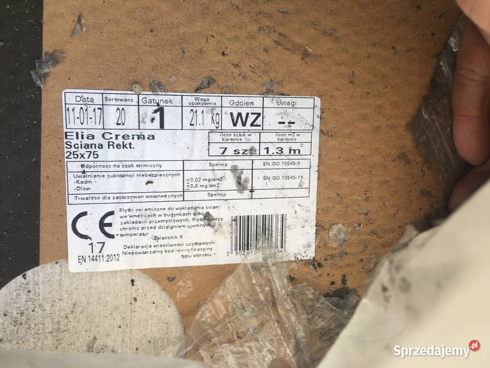 Glazura płytka ścienna elia crema 25x75 firmy Reguły