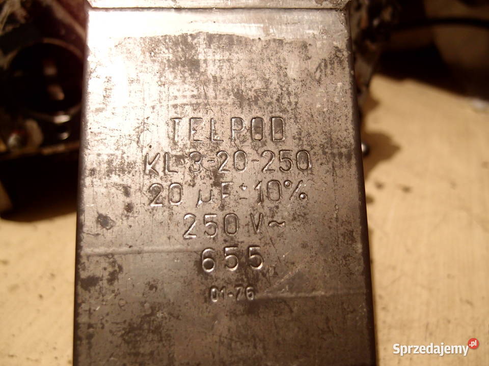 Kondensator Telpod KL320250 pojemność 20mikroF Łódź