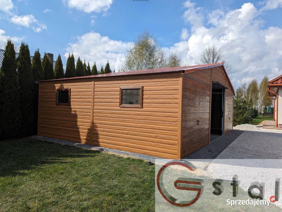 garaż blaszany 9x6 drewnopodobny Sprzedaż Nowy Targ