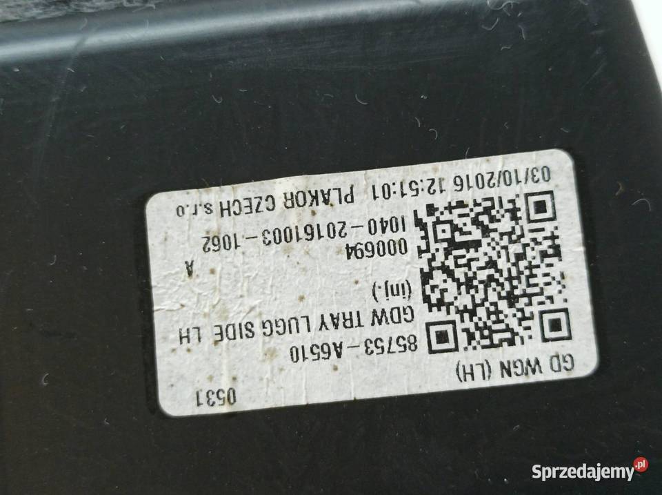 SCHOWEK BAGAŻNIKA KOMBI KOMPLET 85754A6510 świętokrzyskie