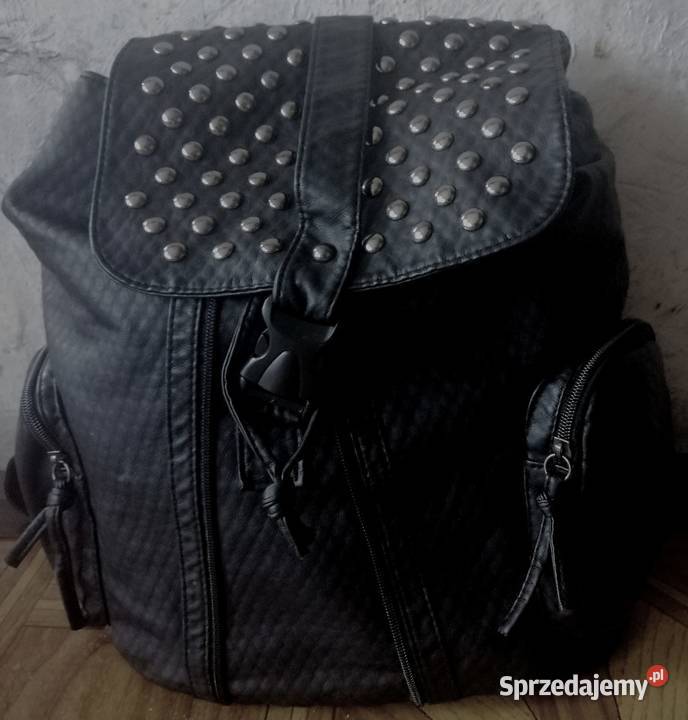 Plecak damski czarny skóra ekologiczna z Torby, plecaki i walizki