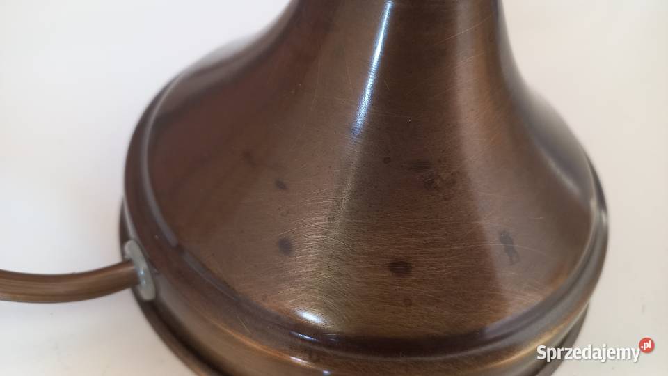 Lampka metalowa Stołowa Gabinetowa Nocna Szklany Gawroniec