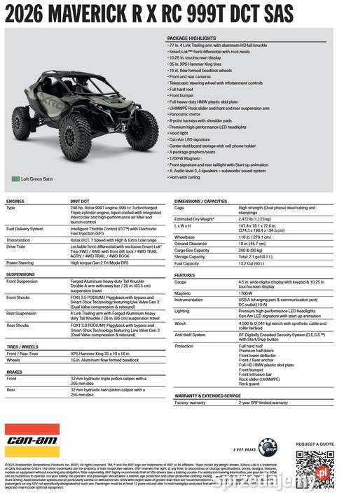 CanAm Maverick R X RC DCT SAS 999T Loft Green Nowy Sącz