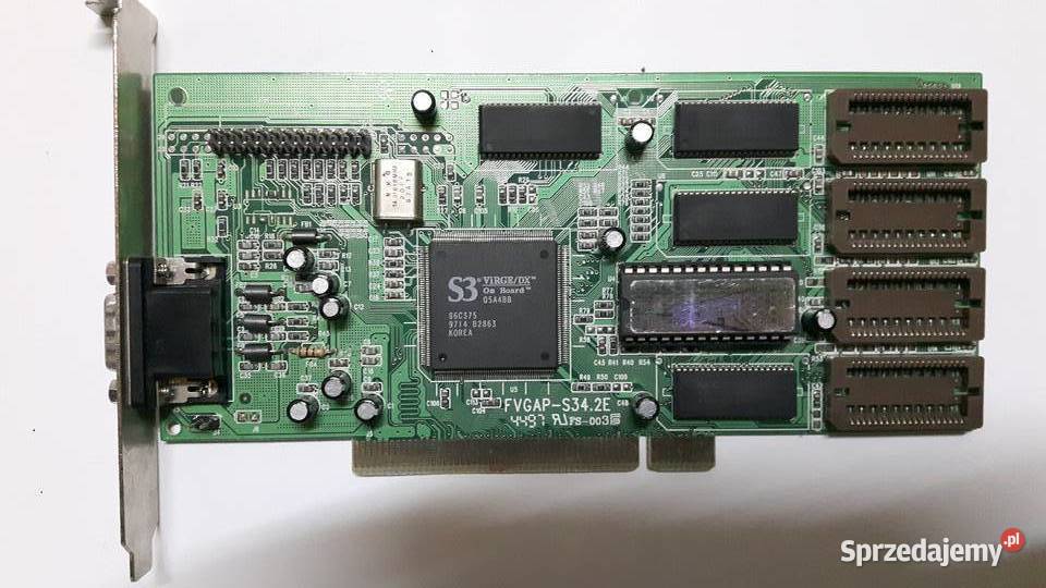 Karta graficzna S3 VirgeDX FVGAPS342E PCI VGA Karty graficzne Sadów