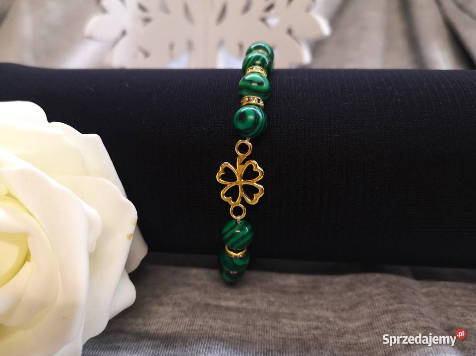 Bransoletka damska z cyrkoniami i złotą Kielce sprzedam