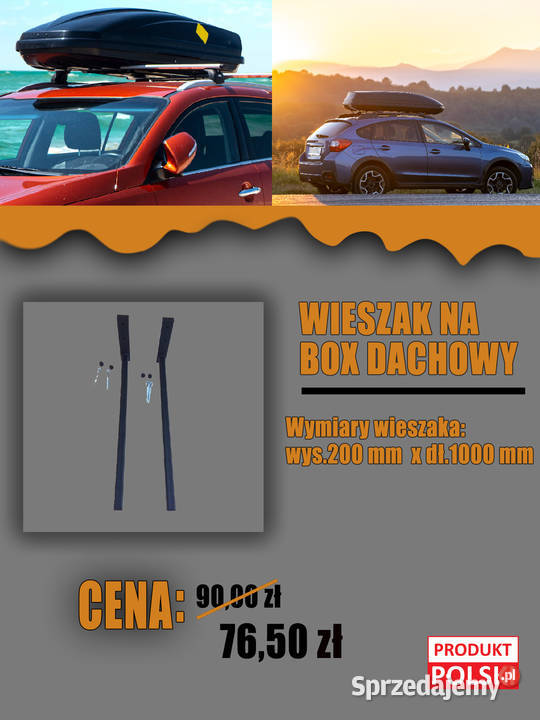 Wieszak na box dachowy 200x1000mm Józefów