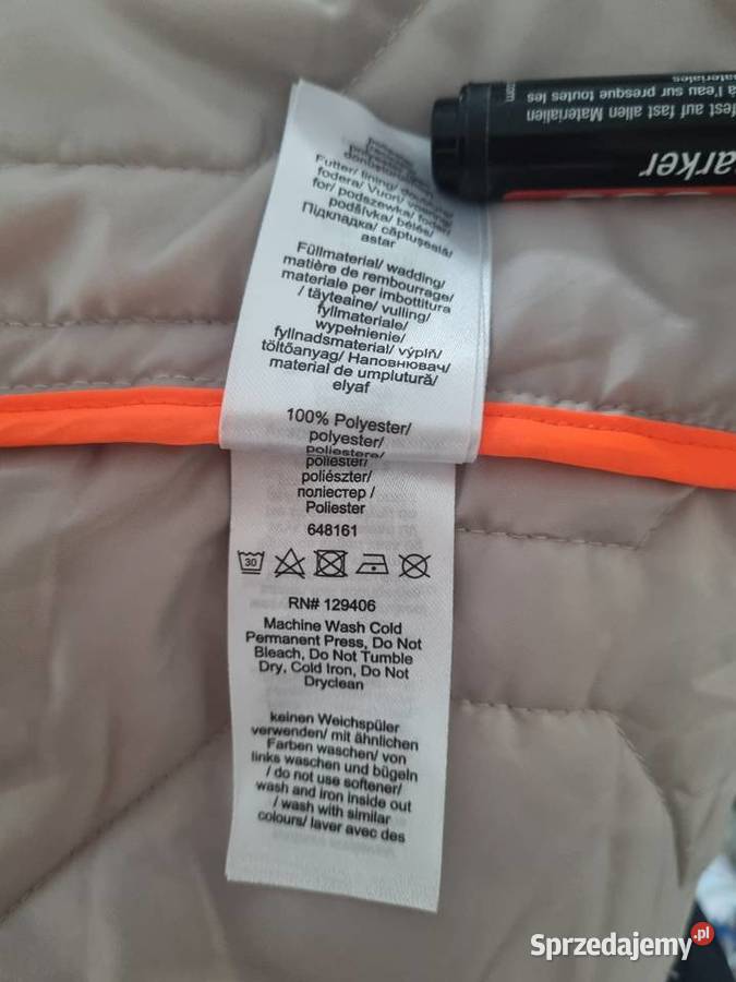 Kurtka pikowana ocieplana szara Ortalion