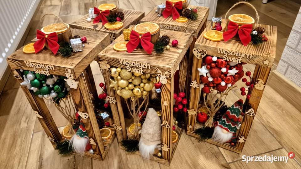 Stroiki świąteczne ze skrzatami lampiony Czarże sprzedam