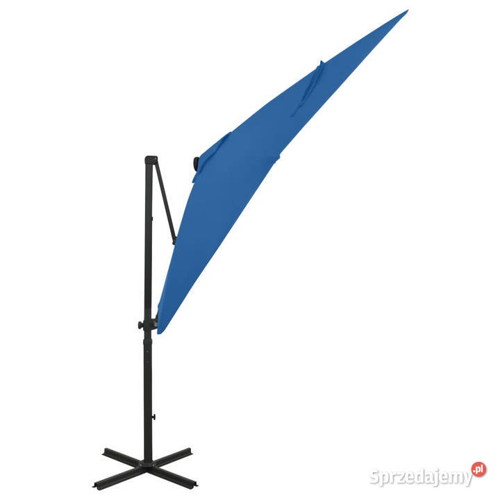 Parasol wiszący z LED i słupkiem niebieski 250 Warszawa sprzedam