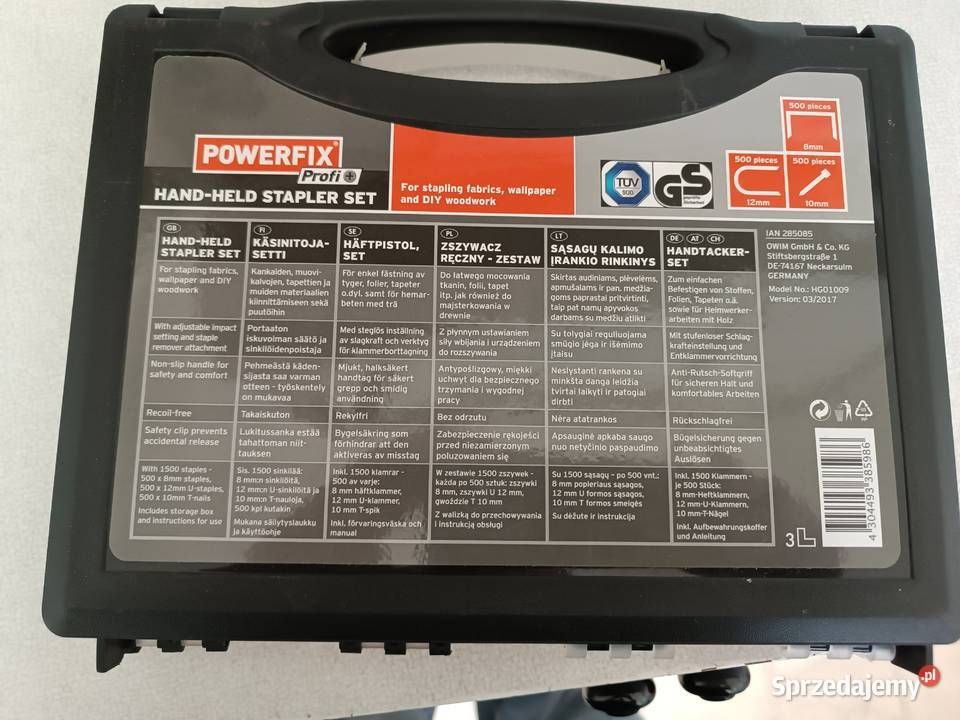 Zszywacz tapicerski Powerfix Taker walizka