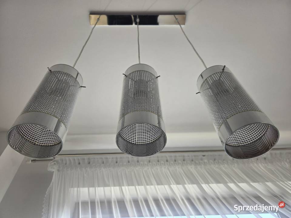 Lampa wisząca srebrna 3xE27 Puławy
