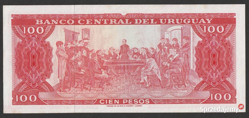 URUGWAJ 100 PESOS 1967 STAN BANKOWY UNC