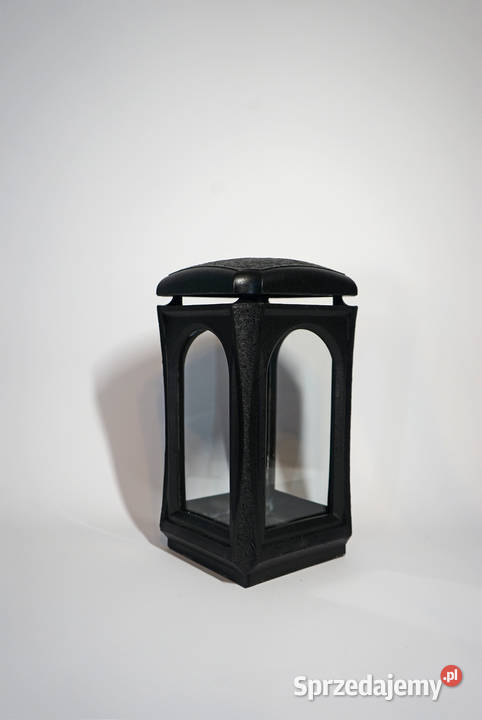 Czarny znicz żywiczny lampion retro Częstochowa