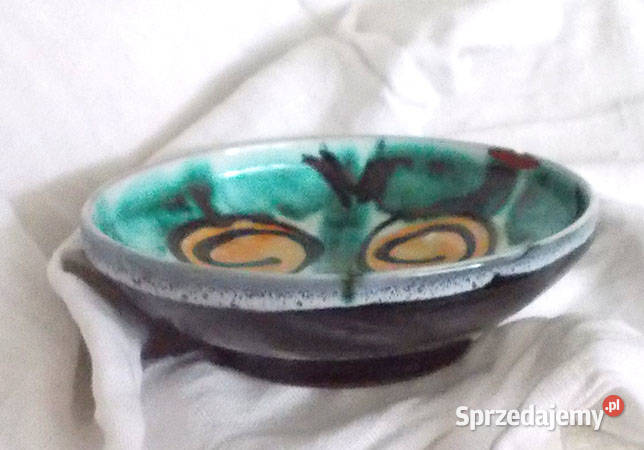 prl ceramika malowana ręcznie prl miseczka wielokolorowy Szczecin