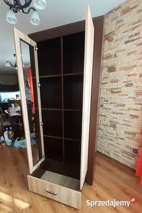 Witrynaszafa dwudrzwiowa dąb sonoma wenge 205cm Dom i Ogród