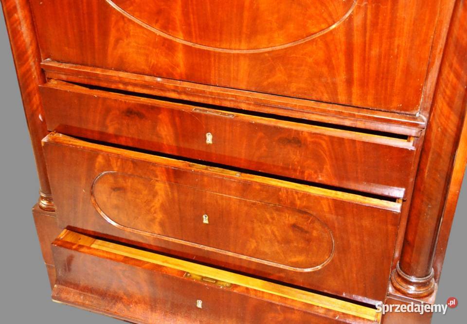 Sekretera biedermeier oryginał 192030 renowacji Bronisze