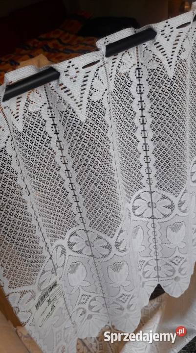 Biała zazdrostka panelowa wys 30 60 firanka sprzedam
