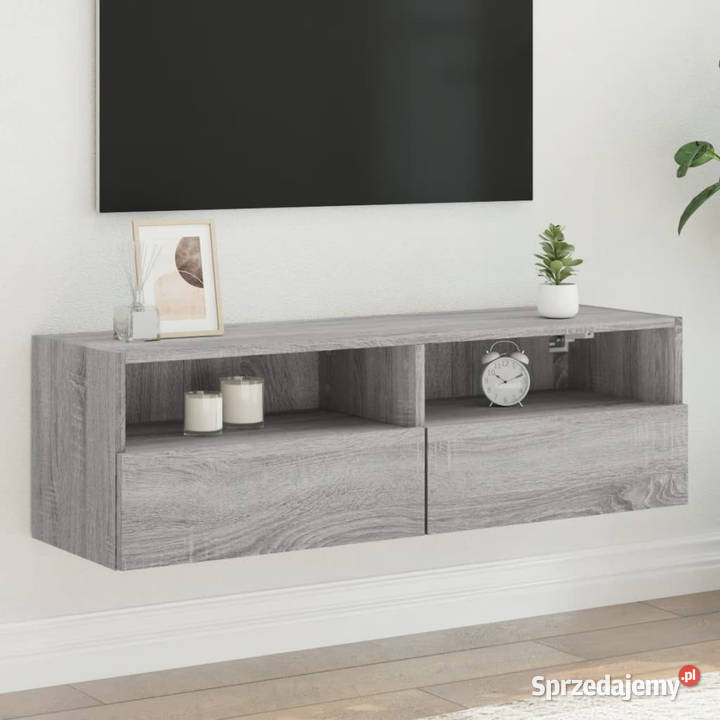 Ścienna szafka TV szary dąb sonoma 100x30x30 Warszawa