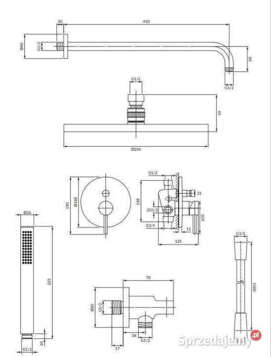 System prysznicowy podtynkowy firmy OMNIRES