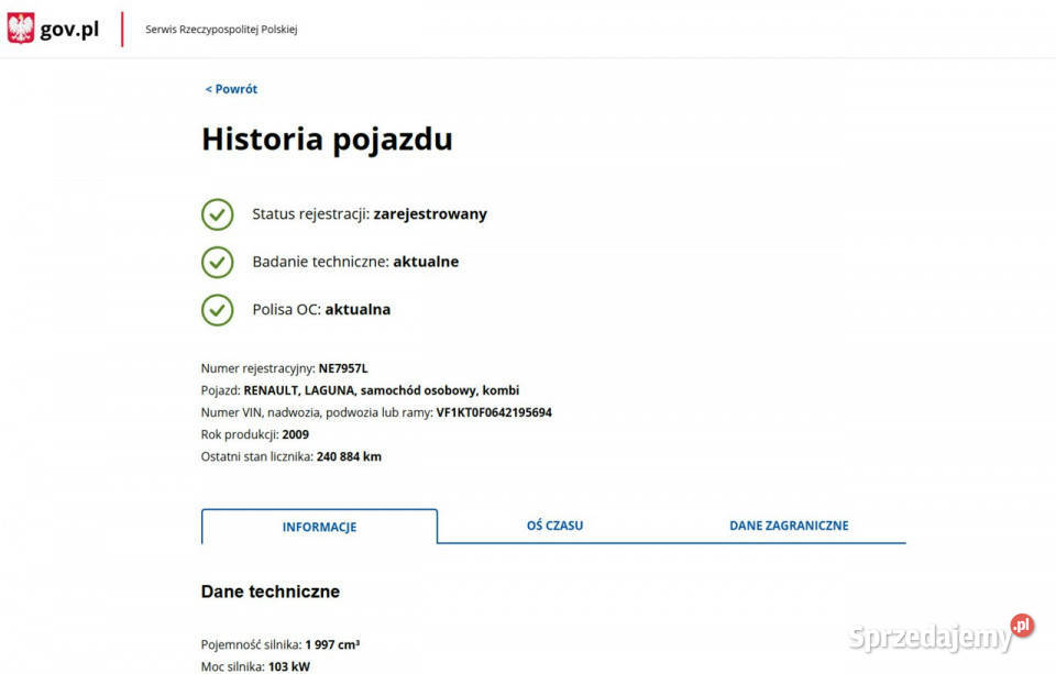 Renault Laguna 20 Benzyna Zarejestrowany manualna