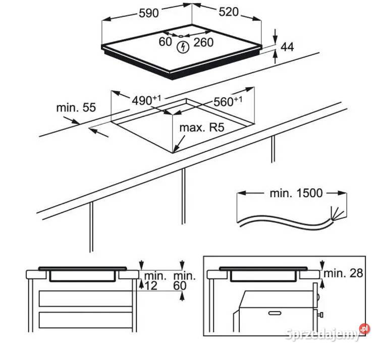 PŁYTA INDUKCYJNA uszkodzona Kuchenki i piekarniki Warszawa