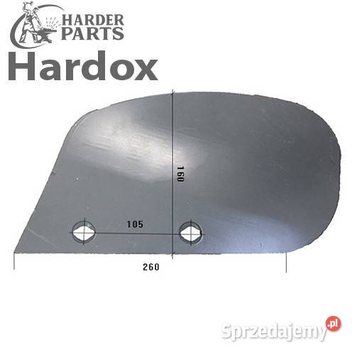 Odkładnia przedpłużka HARDOX 91804L części do Suwałki