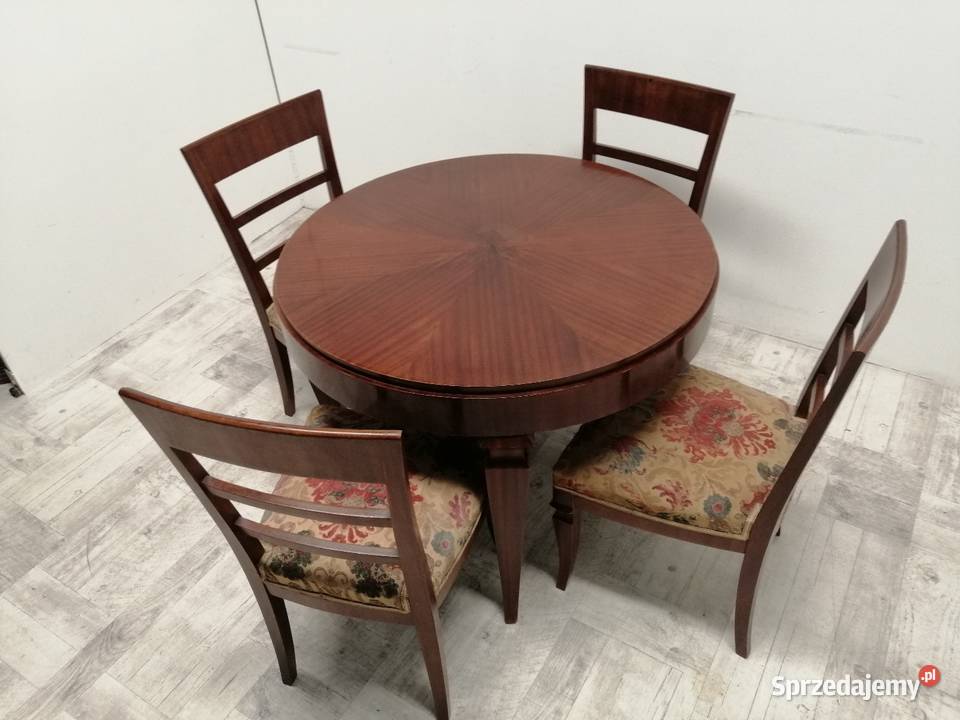 komplet do salonu stół i krzesła ława art deco Stoły z krzesłami Radomsko sprzedam