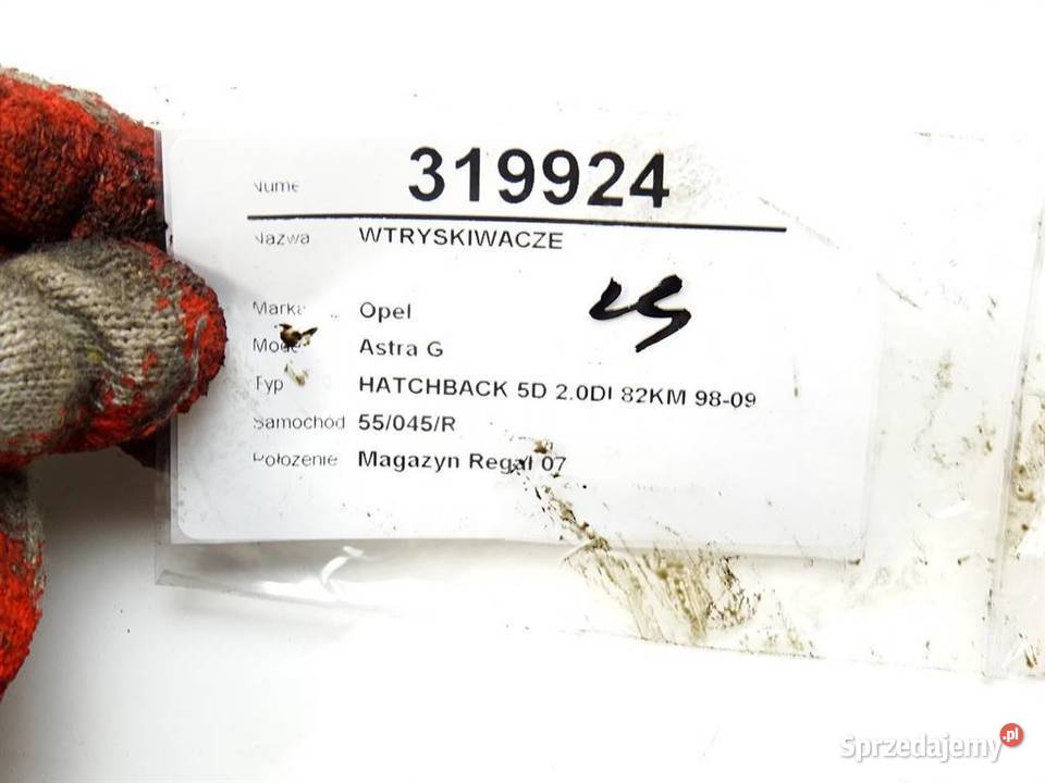 WTRYSKIWACZE OPEL ASTRA G X20DTL 20 82 9809