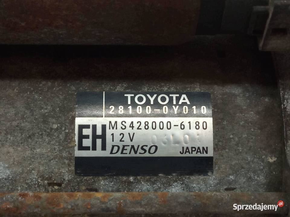ROZRUSZNIK 281000Y010 133 16V VVTI Toyota Yaris Rok produkcji 2009 Układ elektryczny silnika