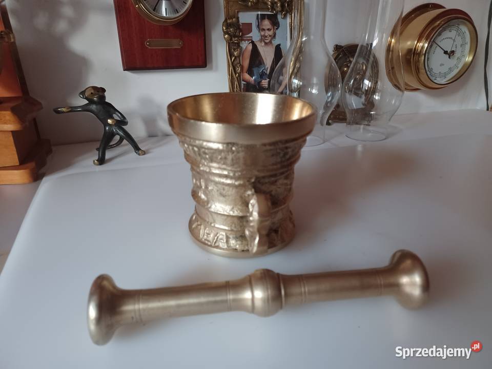 Duży moździerz mosiężny Kolekcja Poznań