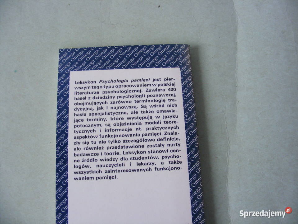 Neurotyczna osobowość Psychologia pamięci sprzedam