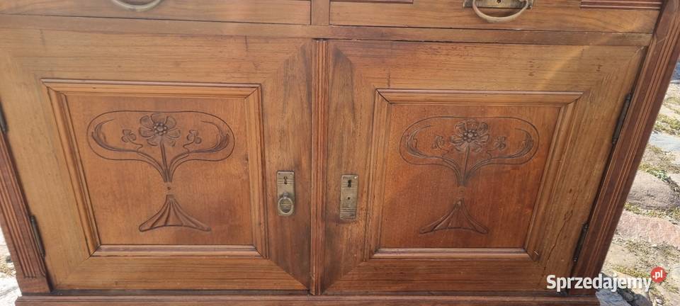 Drewniana komoda duża dolnośląskie Kamieniec Ząbkowicki