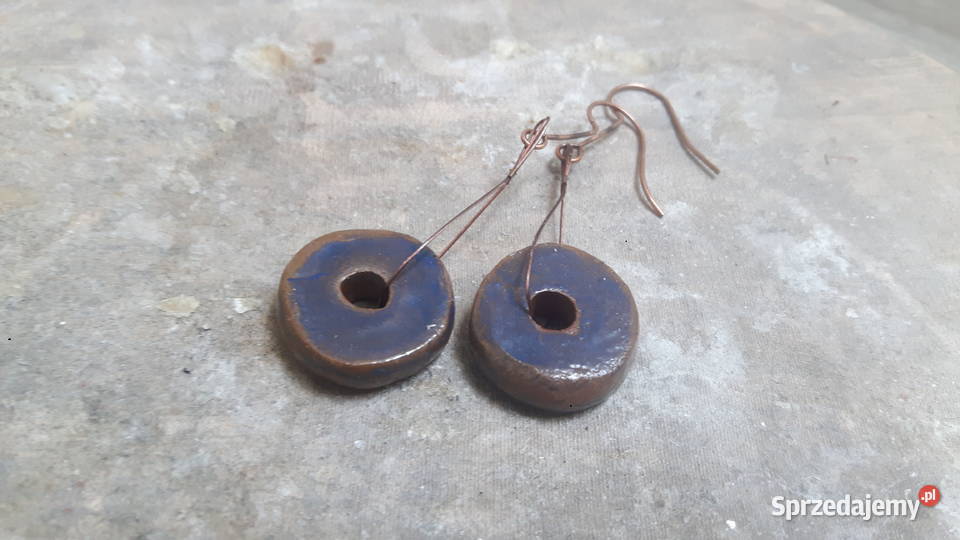 Kolczyki ceramiczne ręcznie wykonane mazowieckie Otwock sprzedam