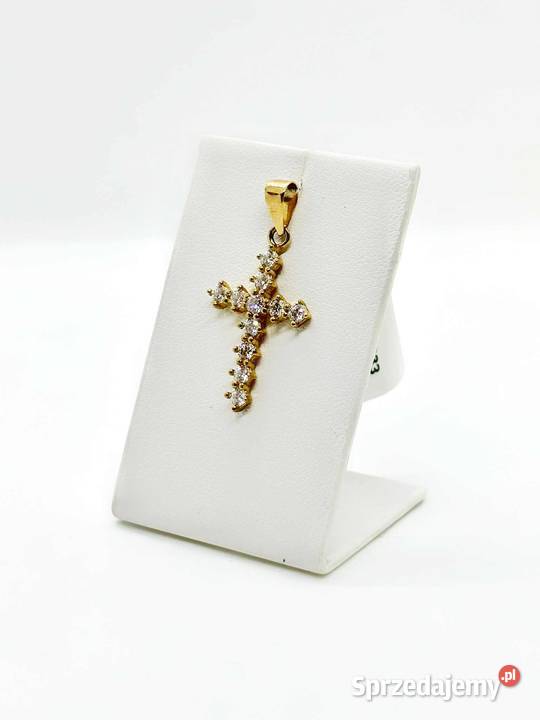Złota Zawieszka pr 333 113g Krzyżyk Wisiorki Elbląg