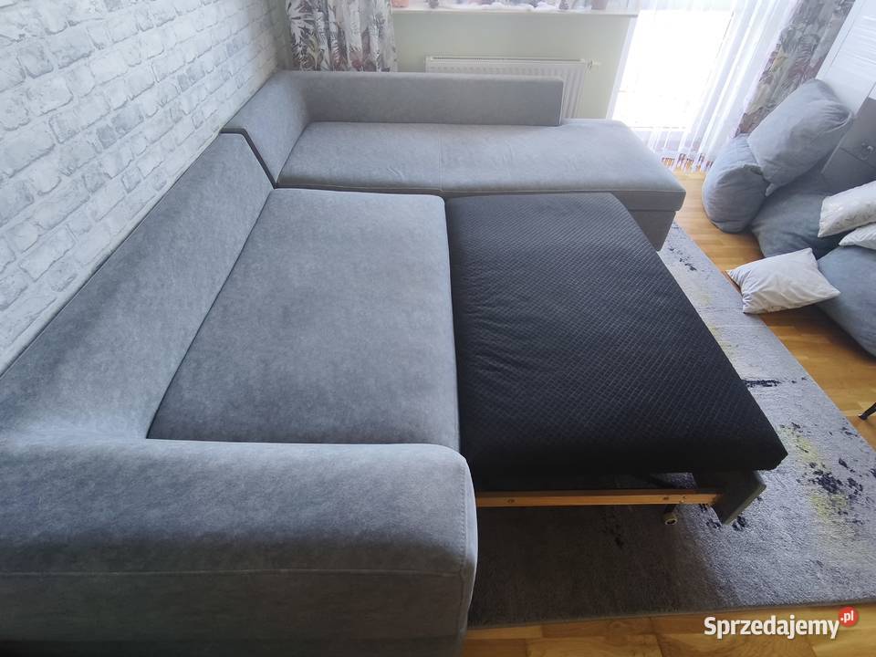 Narożnik z funkcją spania pufy kujawsko-pomorskie