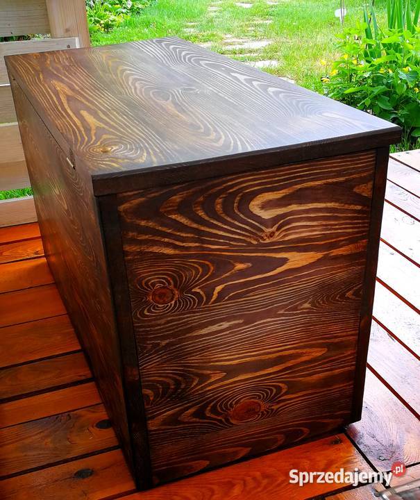 Skrzynia drewniana siedzisko kufer skrzynka Meble
