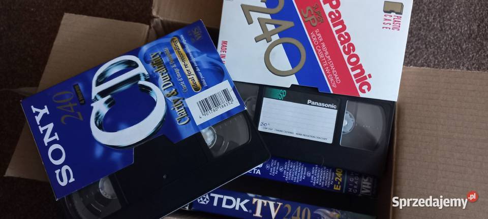 Kasety VHS 10 sztuk z filmami wideo Sony TDK Elbląg