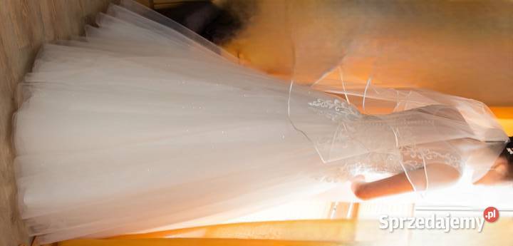 Suknia Ślubna błyszcząca Linia "A" Damska