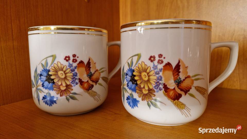 Porcelanowe kubki retro Czechosłowacja Cieszyn